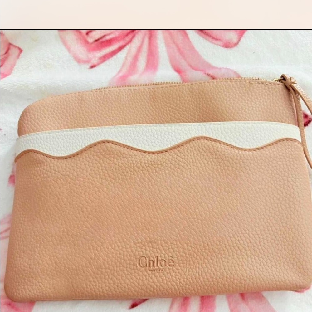 Chloe Leather makeup bag